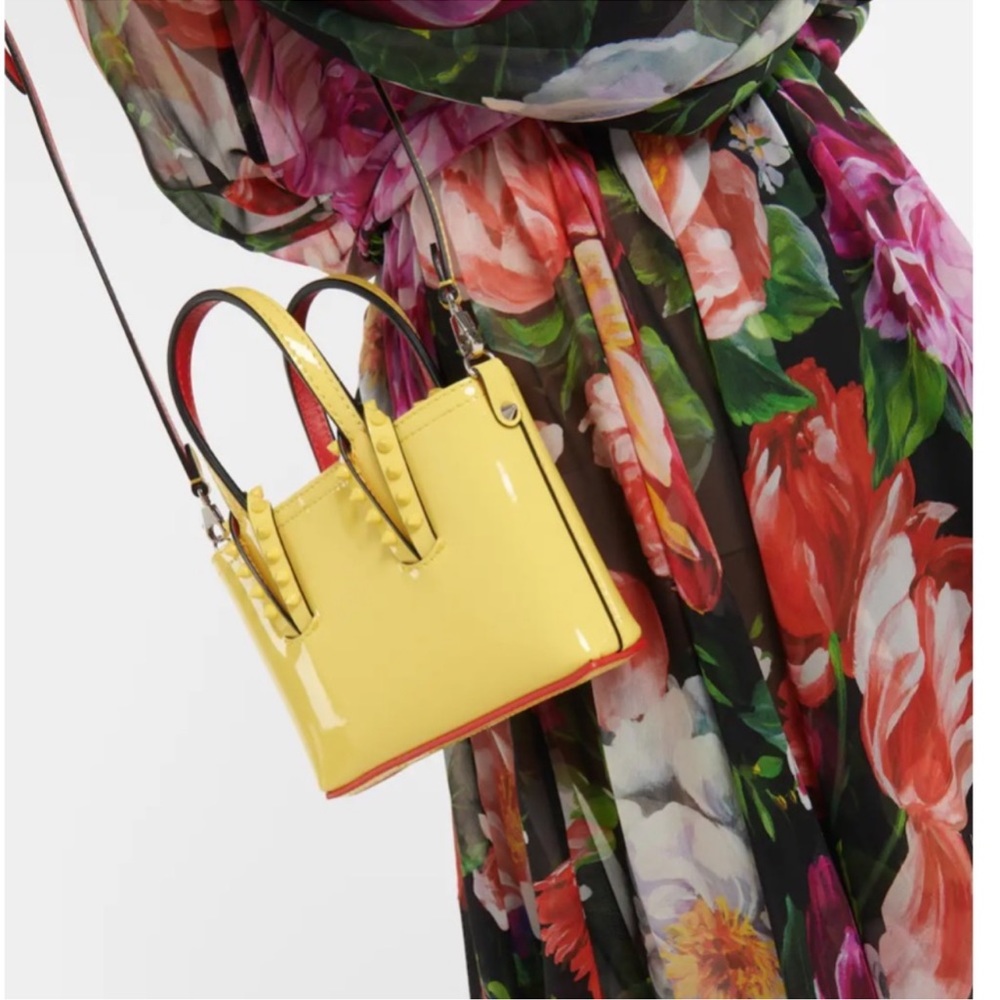 *SOLD❎! Yellow Nano Christian Louboutin Cabata Tote